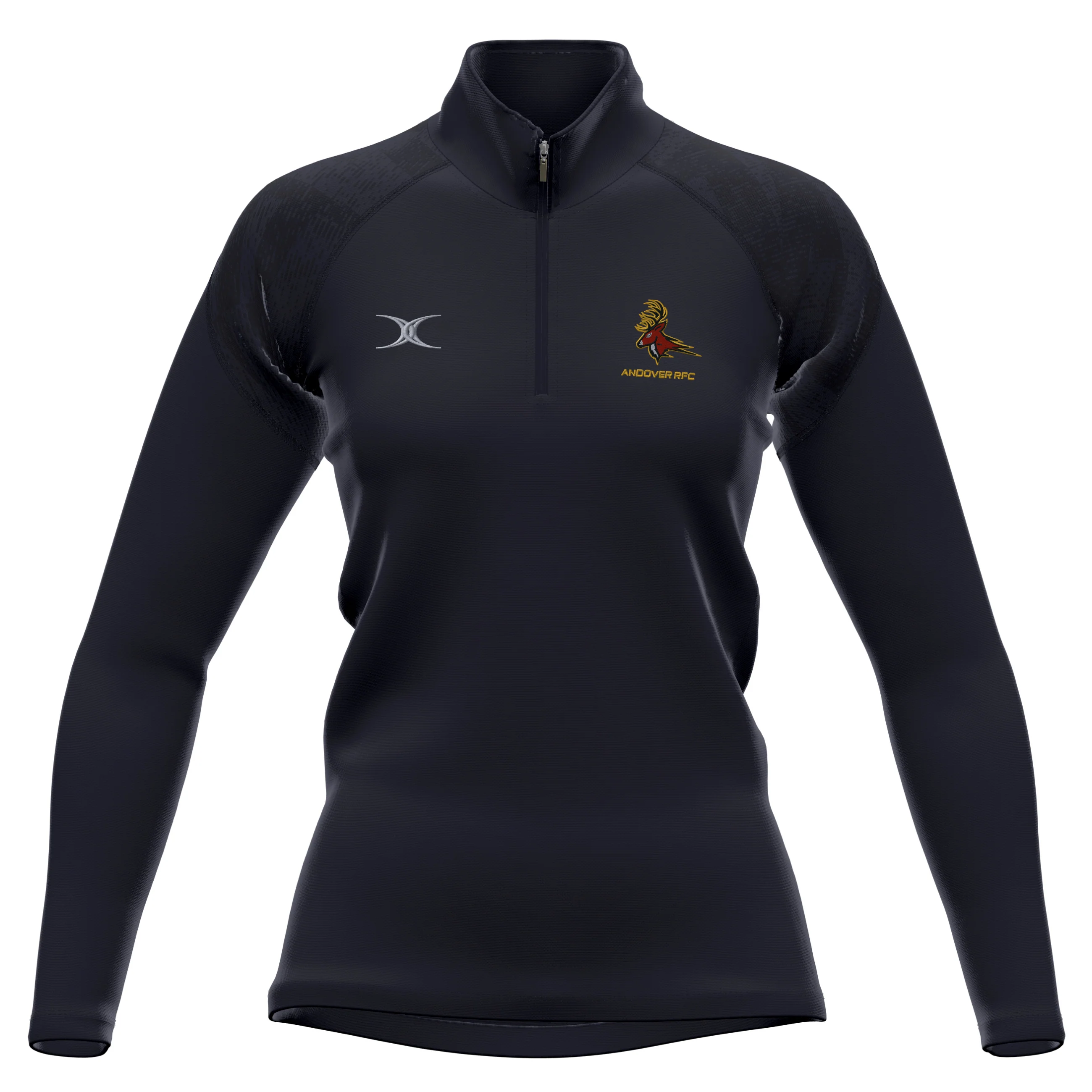 Andover RFC Women's Black GTS 1/4 Zip Fleece