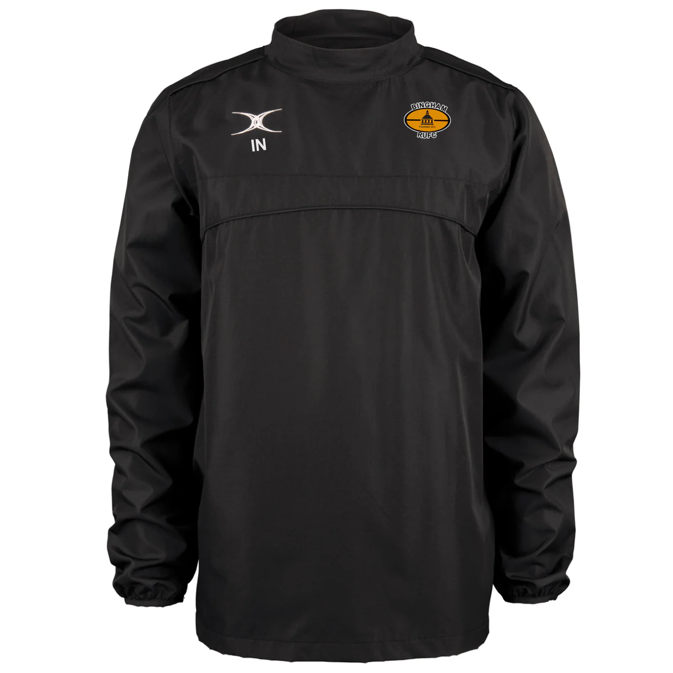 Bingham RUFC Junior's Black Photon Mens Warm Up Jacket