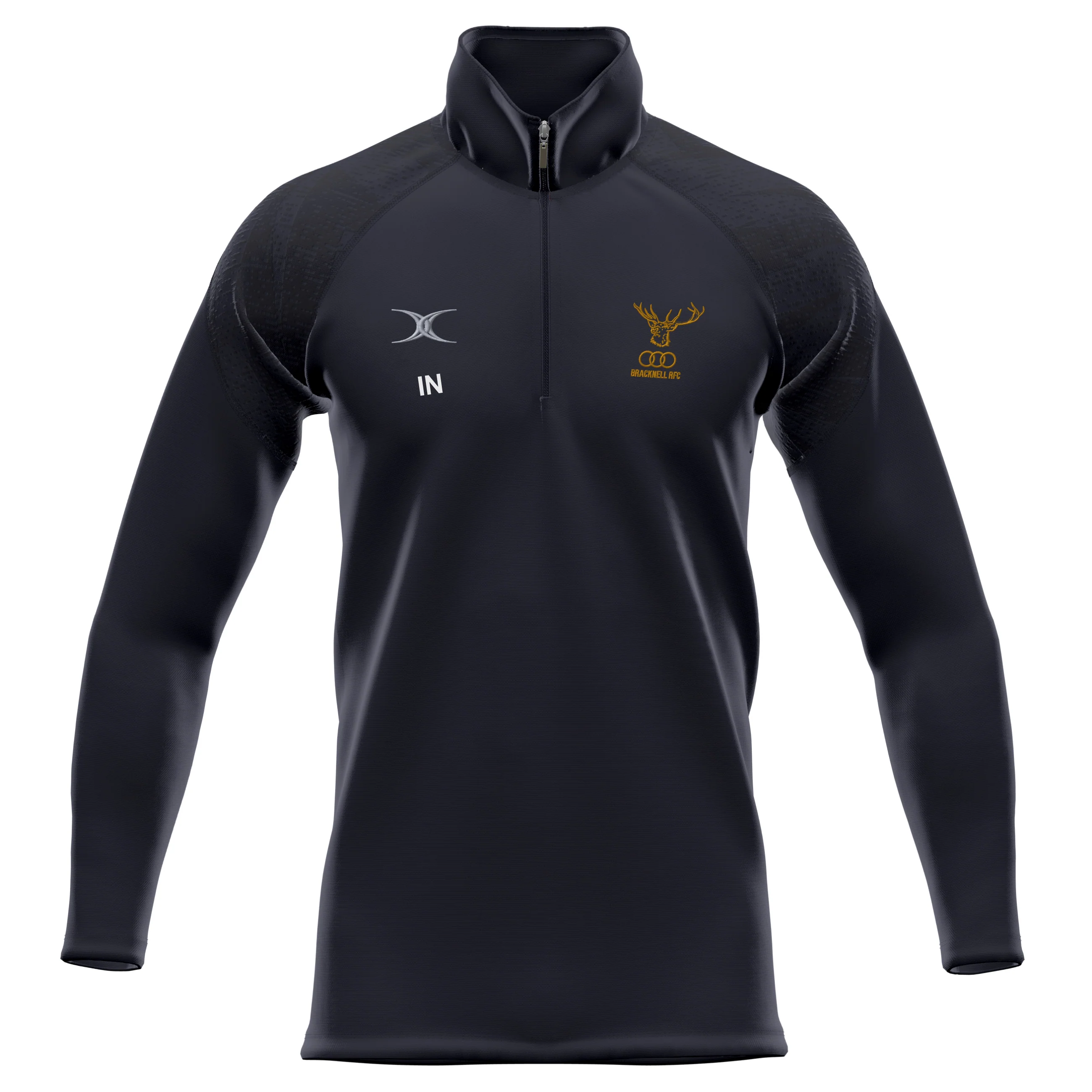 Bracknell RFC Junior's Black GTS 1/4 Zip Fleece