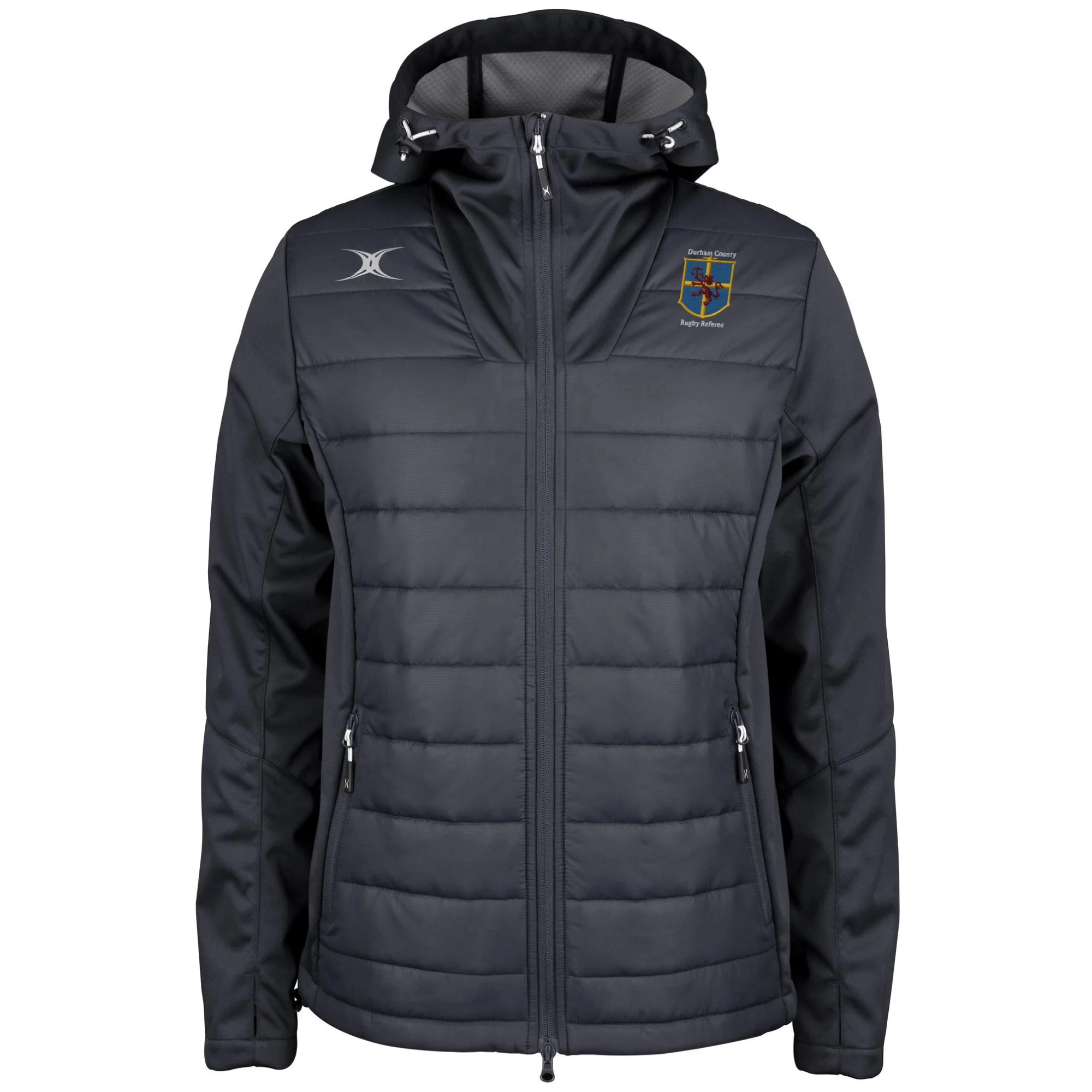 Durham County Rugby Referee Senior's Black Pro Active Full Zip Jacket