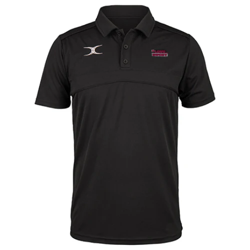 For The Love Of Rugby Senior's Black Photon II S/S Polo Shirt