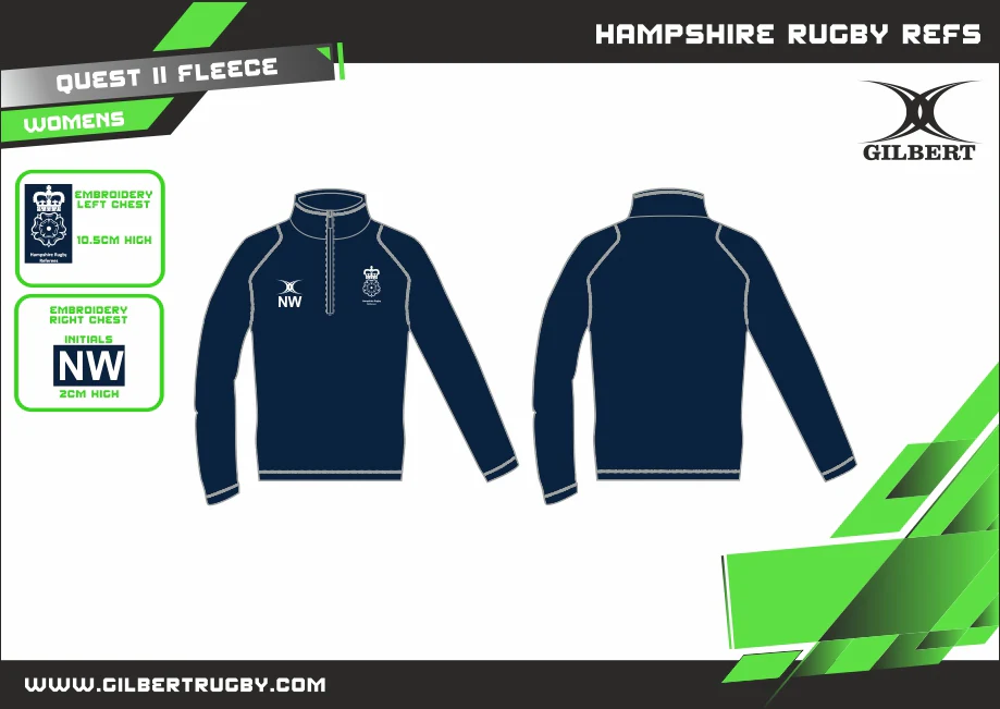 Hampshire Referees Adult's Dark Navy Ladies Quest Fleece - Image 2