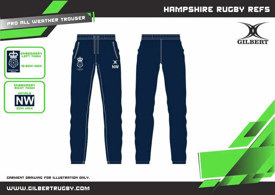 Hampshire Referees Adult's Dark Navy Pro All Weather Trouser - Image 2