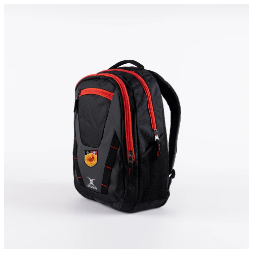 Harrogate RUFC Adult's Black / Red Club V4 Rucksack-Senior