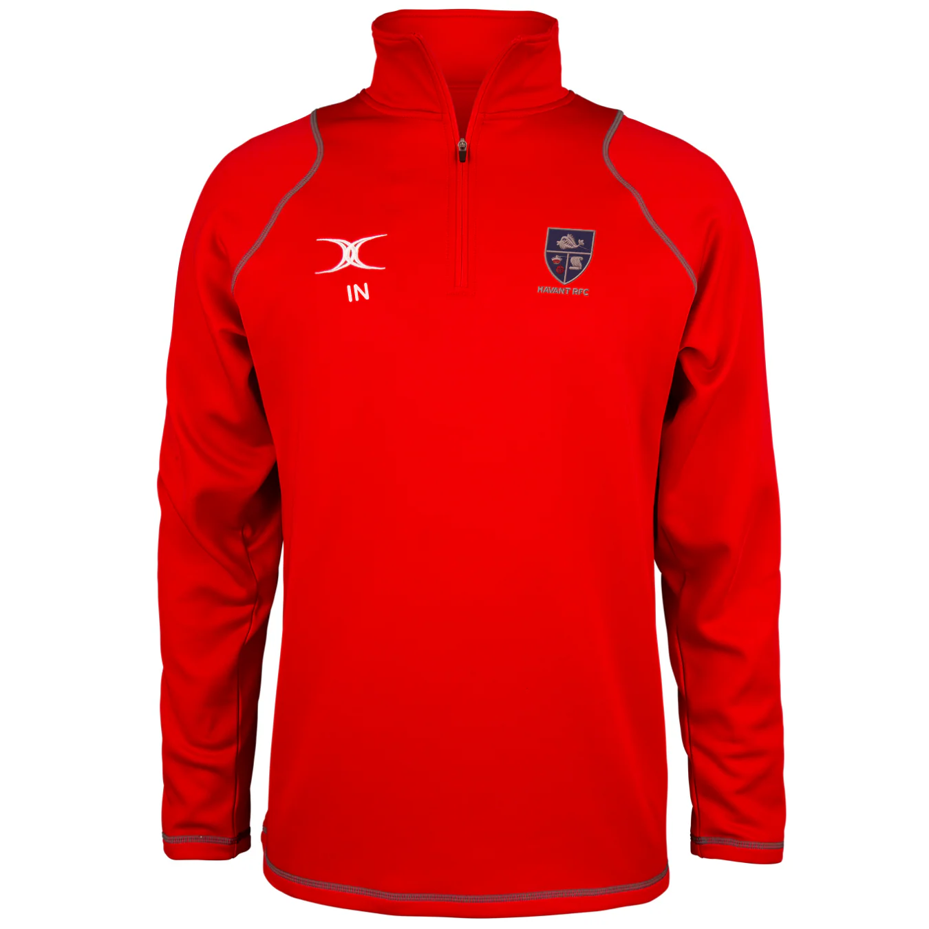 Havant Rugby Football Club Ltd Senior's Red Quest Mens 1/4 Zip Fleece