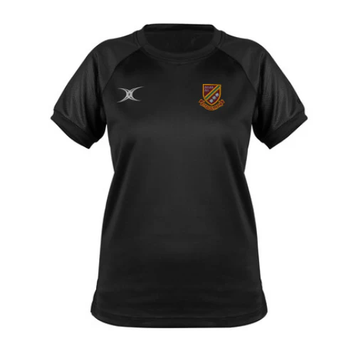 Heath RUFC / Stainland Lions RC Women's Black Evo S/S Tee Shirt