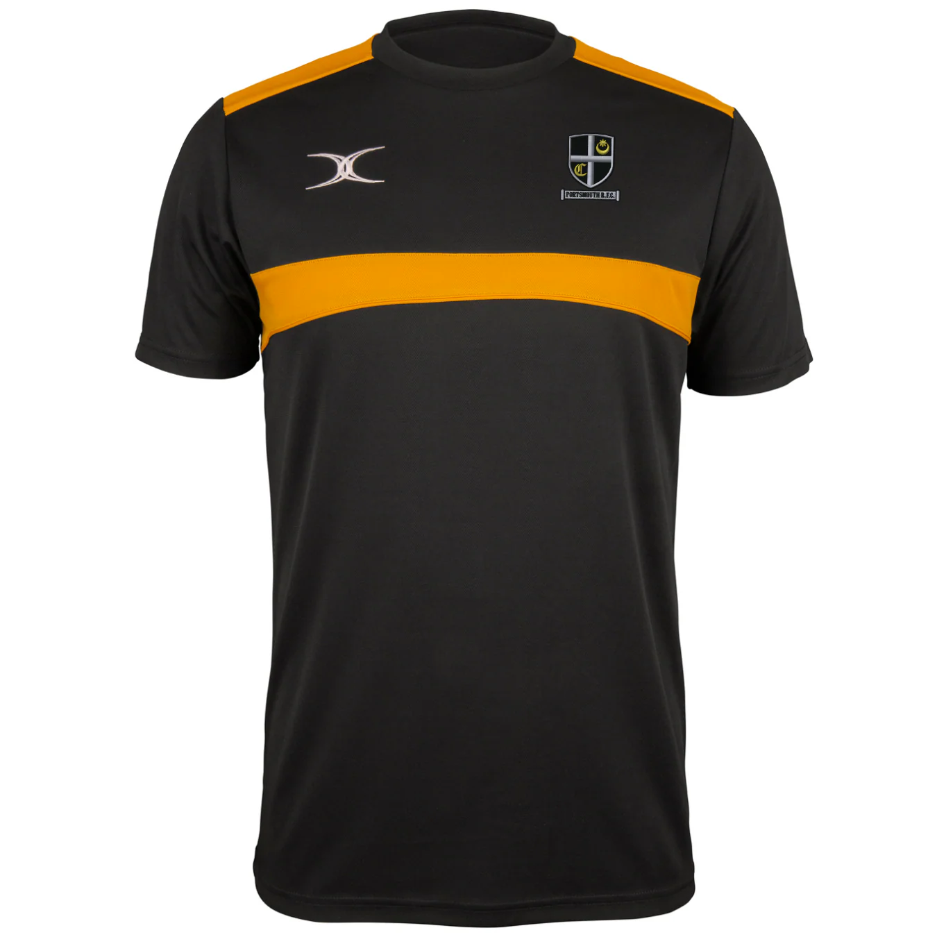 Portsmouth RFC Junior's Black / Gold Photon Mens Tee