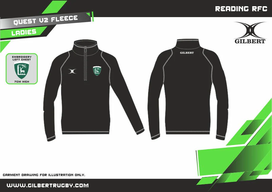 Reading RFC Adult's Black Quest 1/4 Zip Fleece - Ladies - Image 2