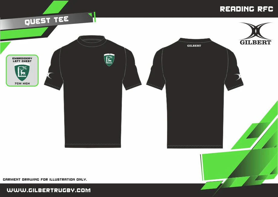 Reading RFC Adult's Black Quest Tee - Image 2