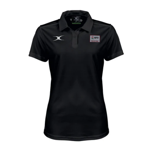 RFU Referees Union Women's Black Photon II S/S Polo Shirt