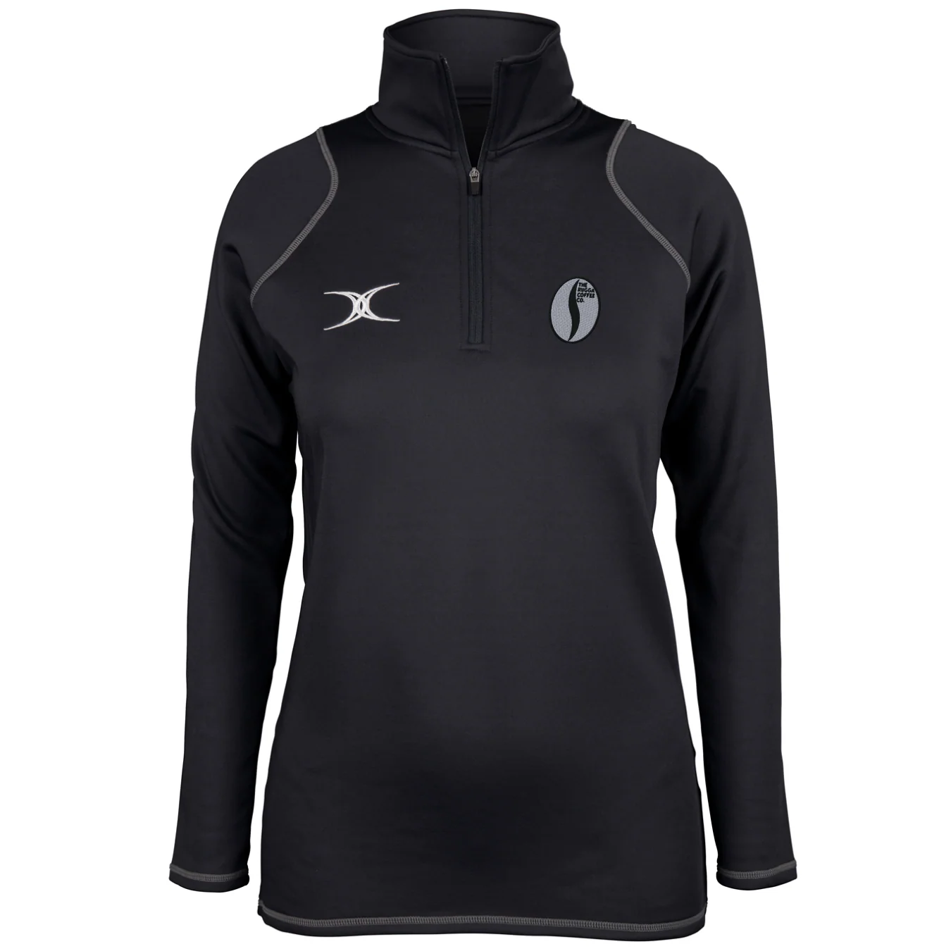 Rugga Coffee Women's Black Quest Ladies 1/4 Zip Fleece