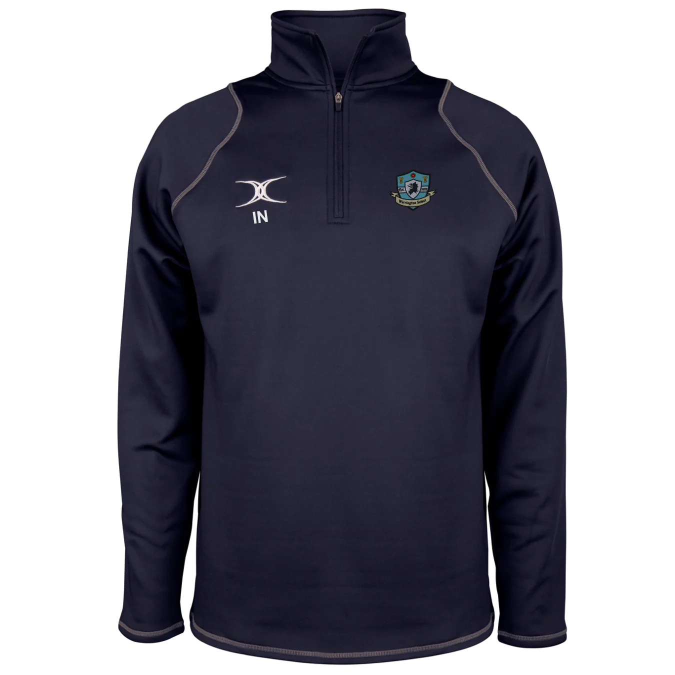 Warrington Select RFC Senior's Dark Navy Quest Mens 1/4 Zip Fleece