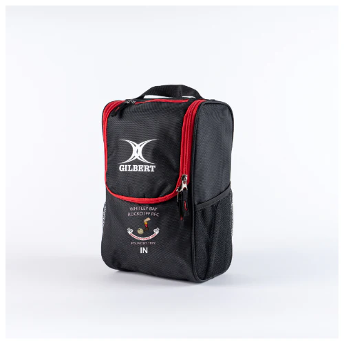 Whitley Bay Rockcliff RFC Adult's Black / Red Club V4 Bootbag-Senior