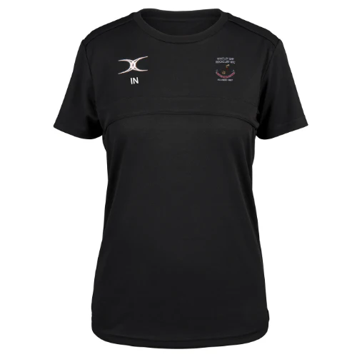 Whitley Bay Rockcliff RFC Ladies Black Photon II Short Sleeve T-Shirt
