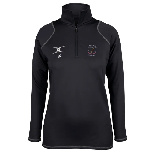 Whitley Bay Rockcliff RFC Ladies Black Quest 1/4 Zip Fleece