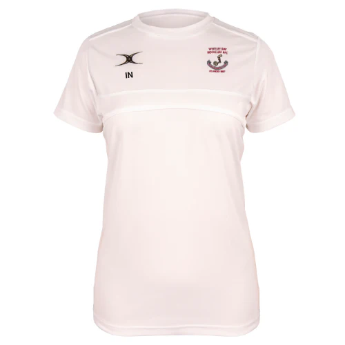 Whitley Bay Rockcliff RFC Ladies White Photon II Short Sleeve T-Shirt