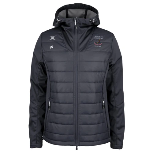 Whitley Bay Rockcliff RFC Seniors Black Pro Active Full Zip Jacket-Senior
